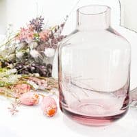 Blush Pink Bottle Glass Vase